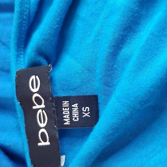 bebe Swoop Neck Ombre Top SZ XS - Picture 5 of 6